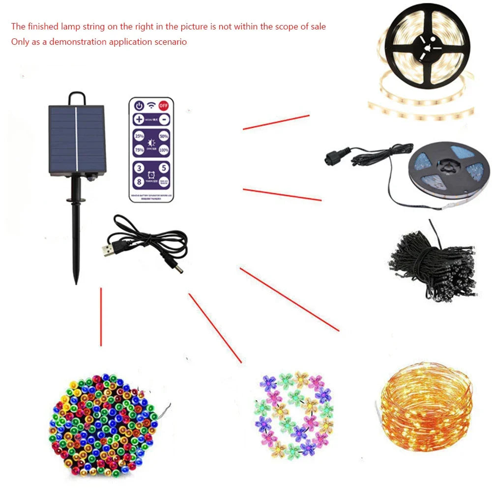 BowLift | Solar control box LumiBox SolarControl | With remote control & 8 lighting modes | For LED string lights | Indoor & outdoor use