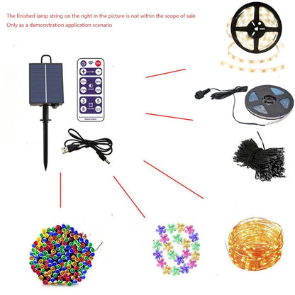 BowLift | Solar control box LumiBox SolarControl | With remote control & 8 lighting modes | For LED string lights | Indoor & outdoor use