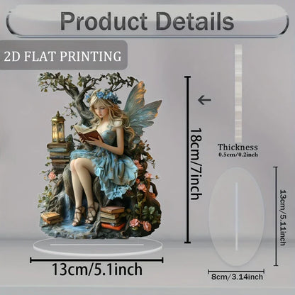 BowLift | Celestia Acrylic Table Decoration Angel | Fairy Tale Stand | 18 cm | Gift & Photo Prop