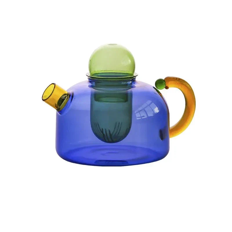 Brehn | Contrasting Color Glass Tea Set