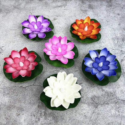 BowLift | Floating Lotus Lamp LUMILYA | LED Water Sensor | Warm White Light | For Pond, Garden & Parties