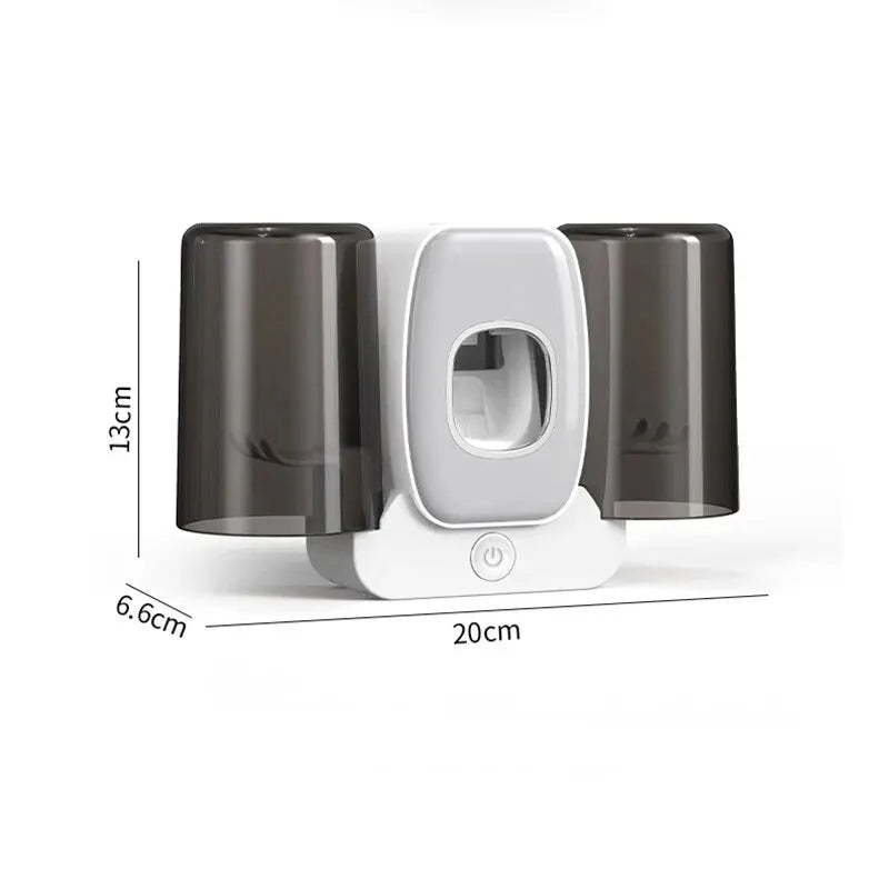BowLift | UV Toothbrush Holder PureBrush UV | Sterilization with UV Light | Automatic Toothpaste Dispenser | Wall Mounting Without Drilling