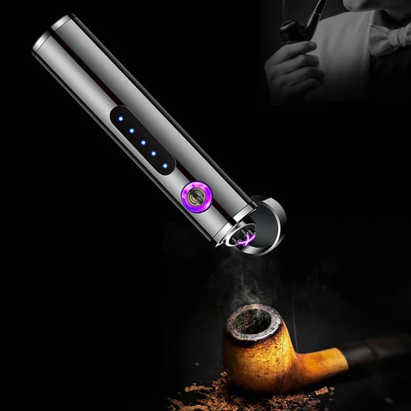 BowLift | Voltrino Cylinder USB lighter | Double arc technology | Rechargeable & windproof | Noble metal casing for men