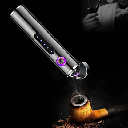 BowLift | Voltrino Cylinder USB lighter | Double arc technology | Rechargeable & windproof | Noble metal casing for men