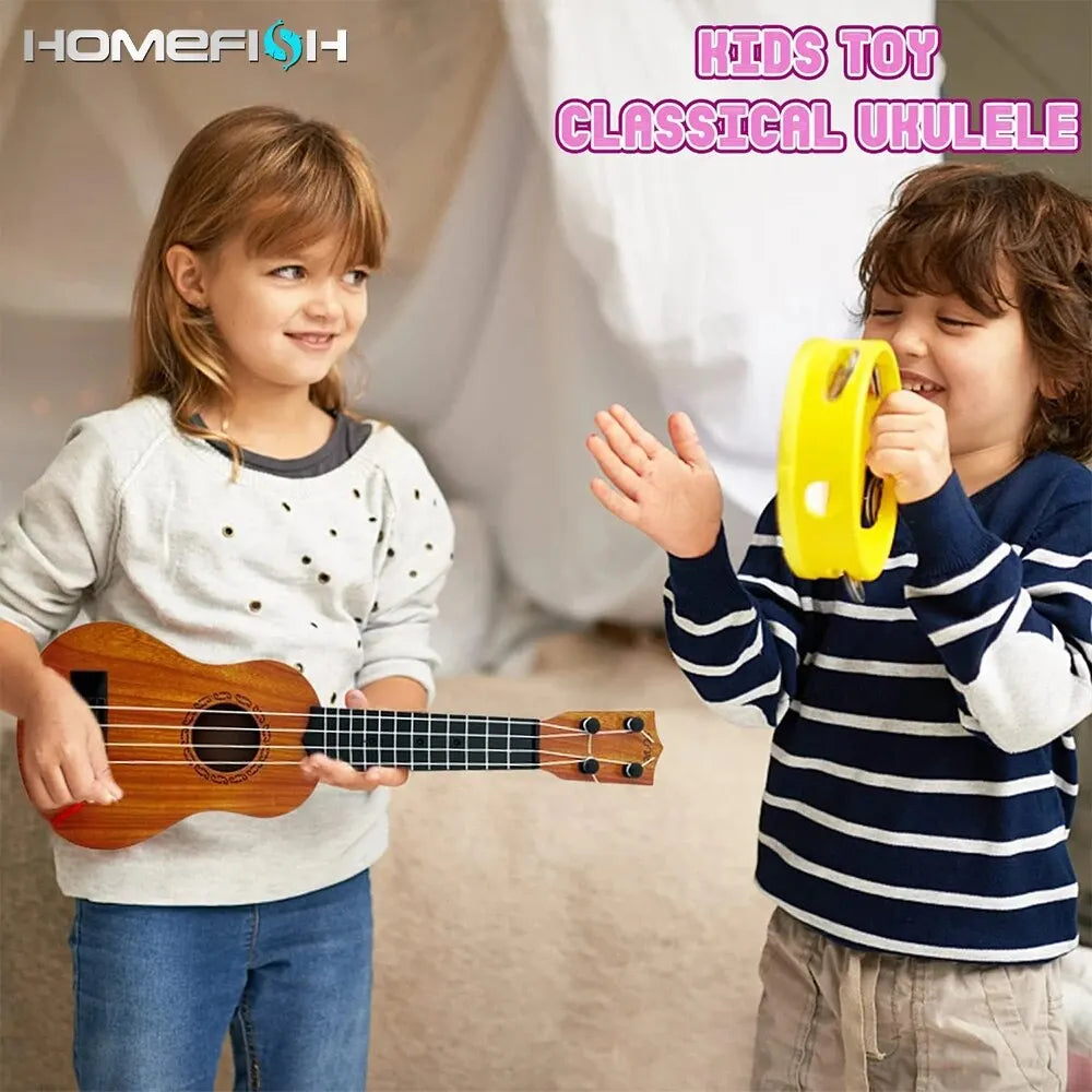 Educational Kids Ukulele Toy - Child-Friendly Guitar for Music Learning, Durable ABS Design, Unisex Gift for Ages 3+ 35 cm (13.7 inch)
