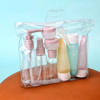BowLift | TravelEase 11-piece Travel Bottle Set | Refillable Containers for Cosmetics & Care | Cabin Luggage Approved & Leak-proof