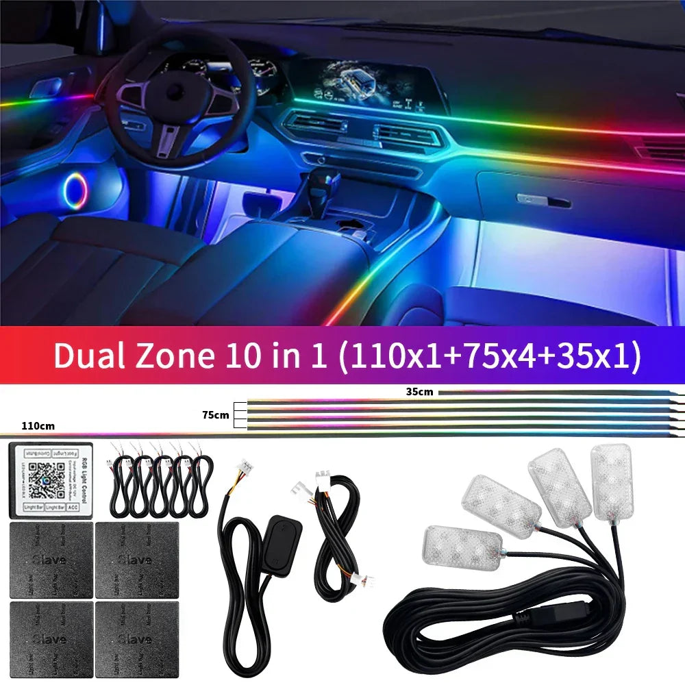 Skanto | Bluetooth RGB Symphony Car Ambient Light Kit