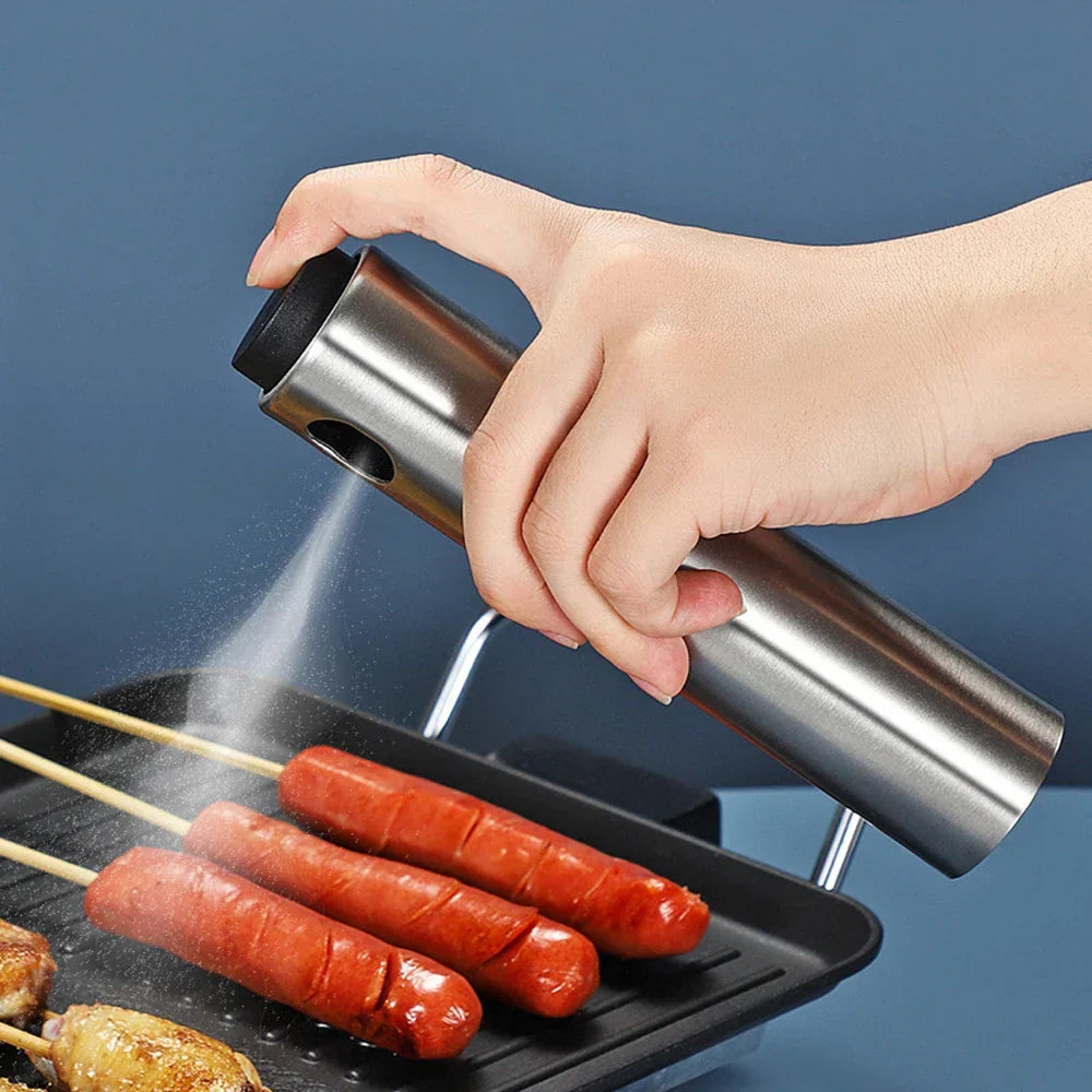 BowLift | Oil Sprayer CULINARA FineMist | 100 ml Stainless Steel Spray Bottle | For Oil, Vinegar & BBQ | Refillable & Fine Dosage