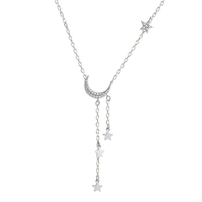 BowLift | Crescent Moon Dangling Star Necklace