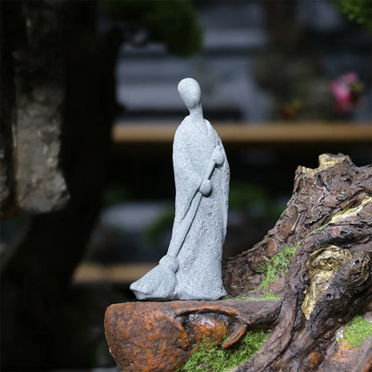 Skanto Skanto | Small Buddha Stone Statue Buddhist Monk Tibetan Buddhism Figures Zen Garden Ornament Meditation Home Aquarium Decoration