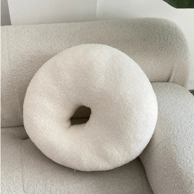 Nordic Bouclé Abstract Cushion – Minimalist Plush Pillow | Bowlift