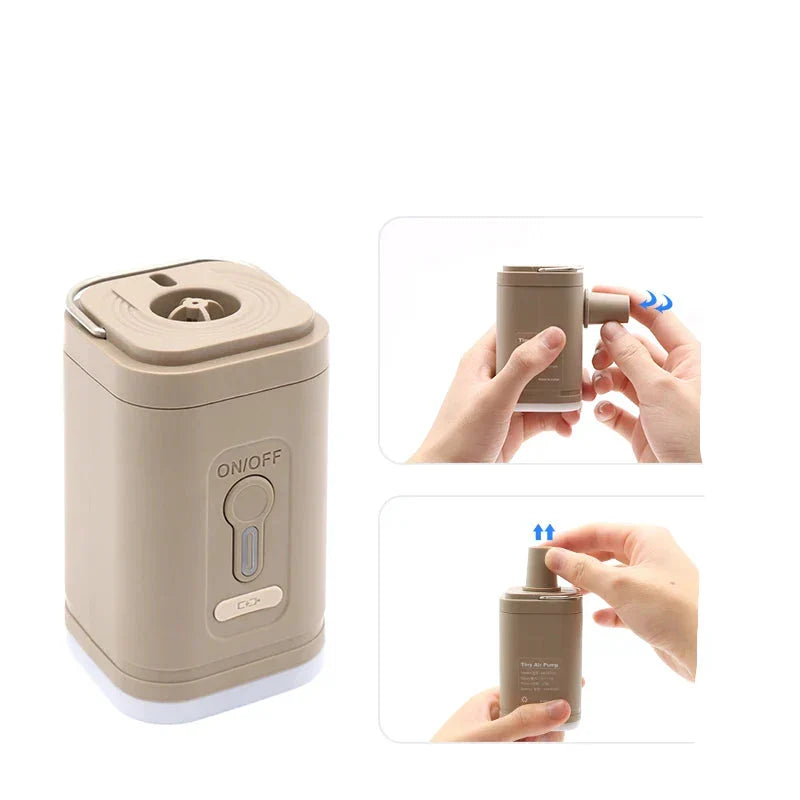 Skanto | AeroBlow Mini Outdoor Air Pump | Electric & USB Rechargeable | Portable & Wireless | For Air Mattresses & Vacuum Bags