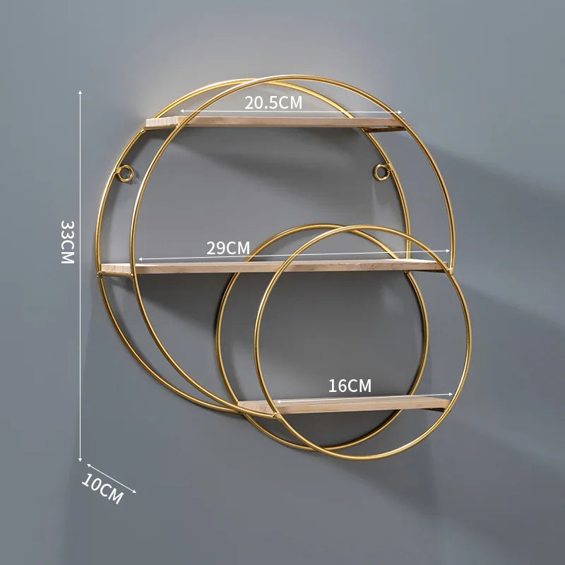 BowLift | NordicWave Double Circle Wall Shelf – Scandinavian Floating Shelf for Home Décor & Storage