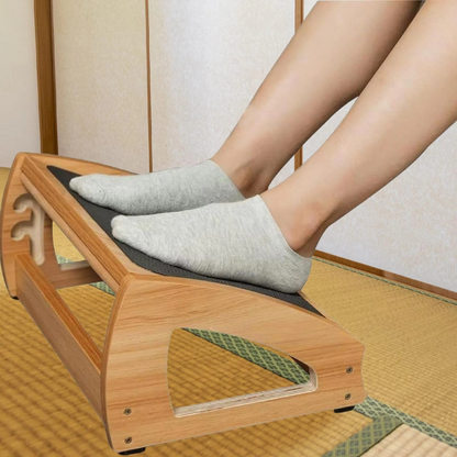 BowLift | Wooden Under-Desk Footrest – Ergonomic Leg Support for Home & Office