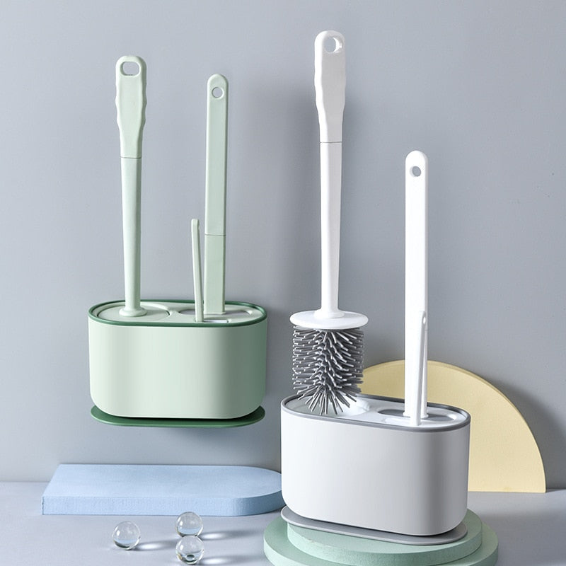 BowLift | Wall-Mounted Toilet Cleaner Drainer Brush Set