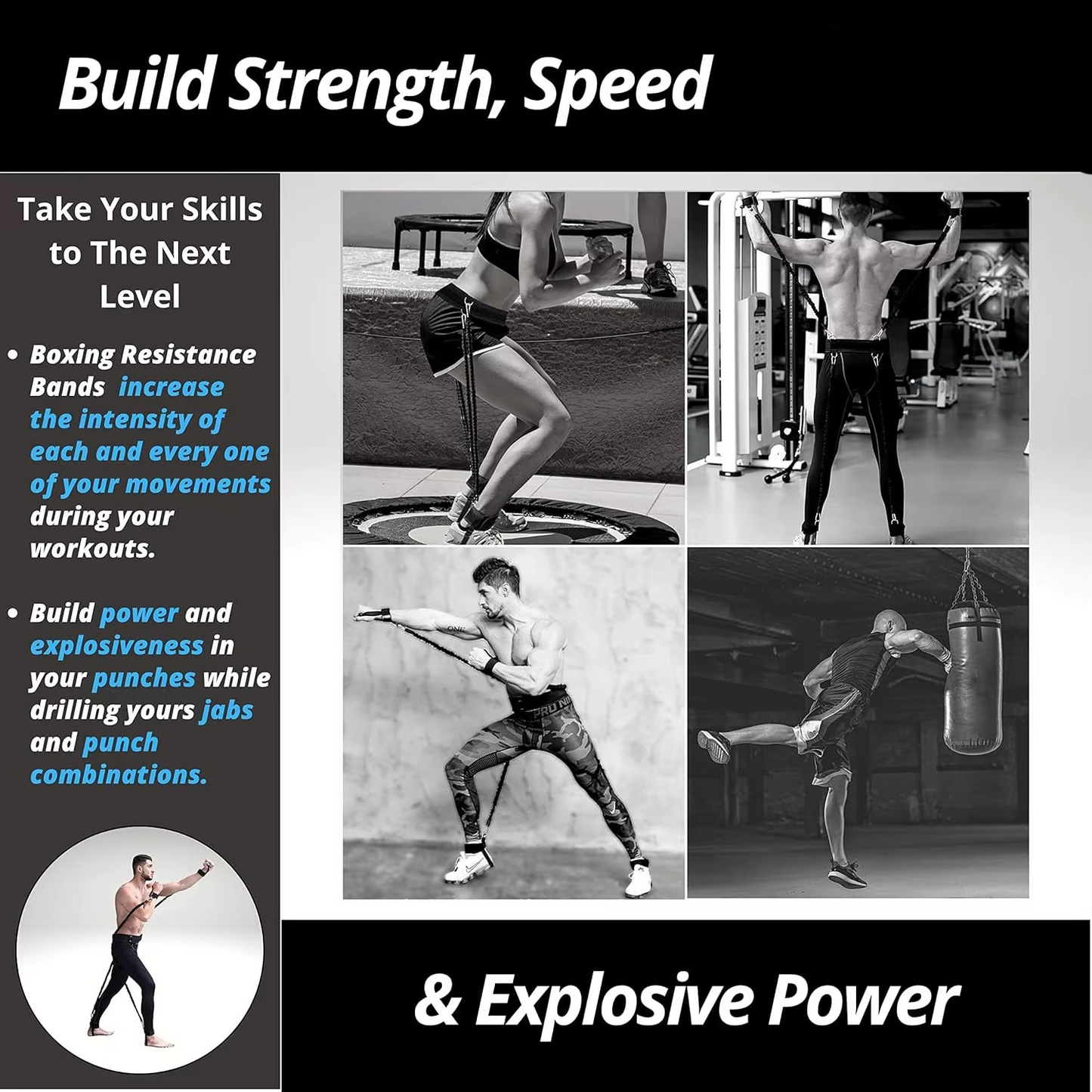 BowLift | Resistance Training Belt Set for Leg and Core Strength
