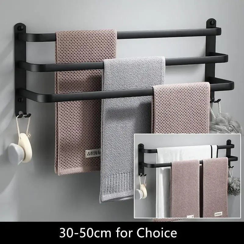 Skanto Towel Holder - Black Aluminum | Screw Mount Skanto