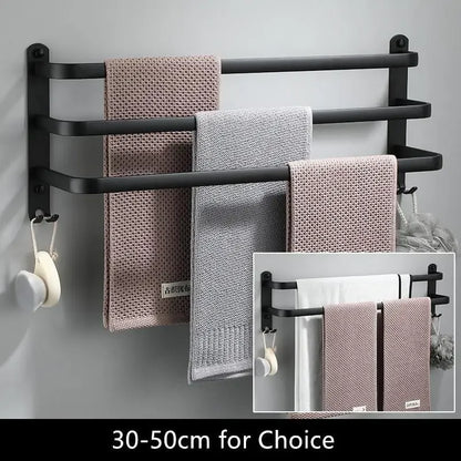 Skanto Towel Holder - Black Aluminum | Screw Mount Skanto
