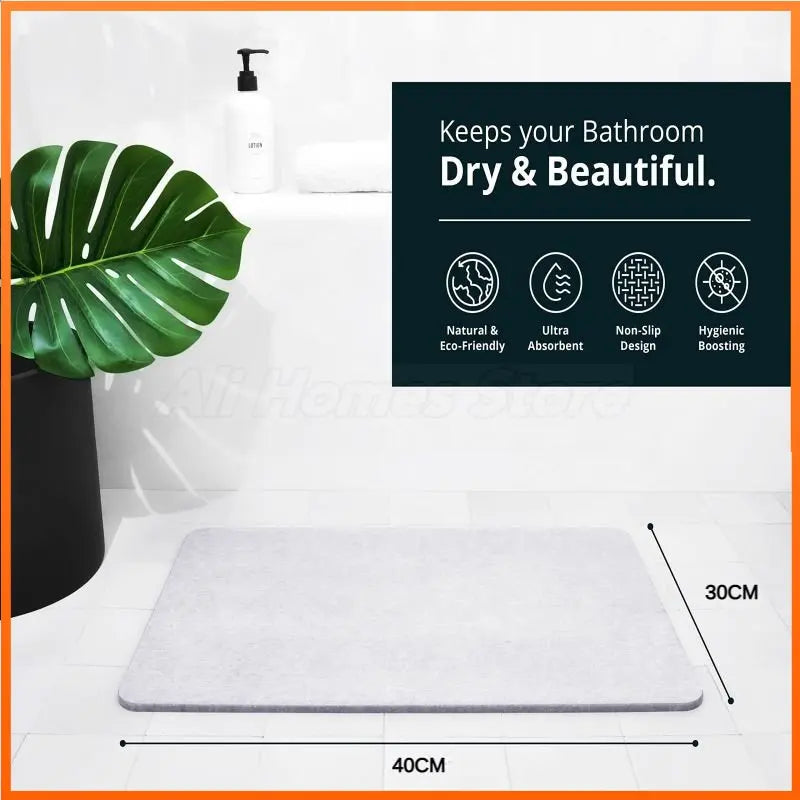 BowLift | Quick Dry Stone Shower Mat
