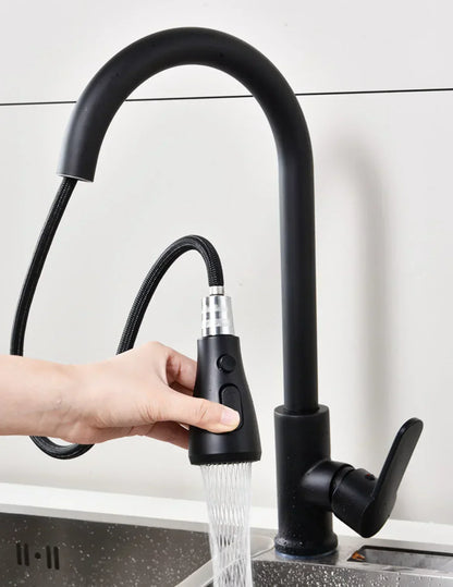 BowLift | Kitchen faucet with pull-out spout – Brushed Nickel
