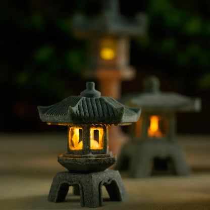 Skanto | Mini Pagoda ZenStone | Sandstone Decoration | For Garden, Bonsai & Zen Oases | Handmade