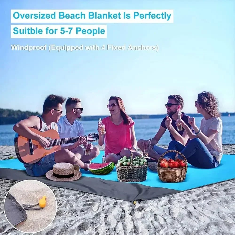 BowLift | TerraLoom Beach Blanket | 210 x 200 cm | Sand-free & Waterproof | Ultra-light & Large