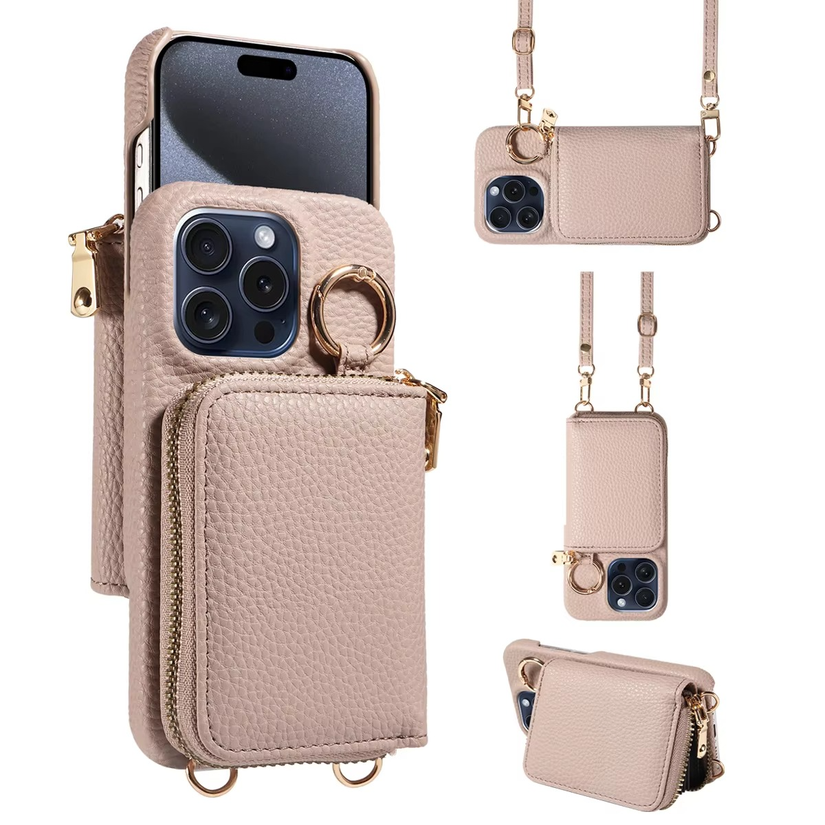 Skanto | Premium Leather Multi-Function iPhone Case with Anti-Degauss Protection