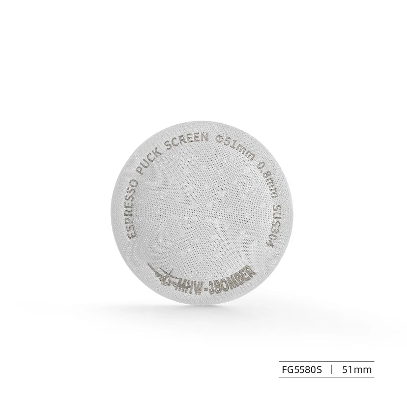 MHW-3BOMBER 51/53/58.5mm Espresso Puck Screen Double-Layer Metal Coffee Reusable Filter