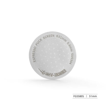 MHW-3BOMBER 51/53/58.5mm Espresso Puck Screen Double-Layer Metal Coffee Reusable Filter