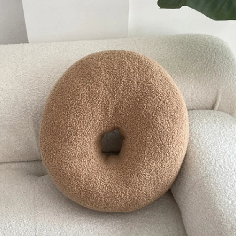Nordic Bouclé Abstract Cushion – Minimalist Plush Pillow | Bowlift