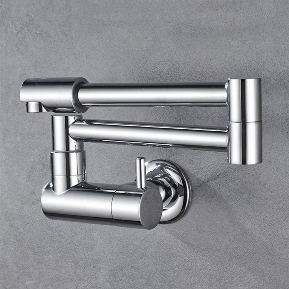Skanto | Wall-Mounted Foldable Chrome Pot Filler Faucet