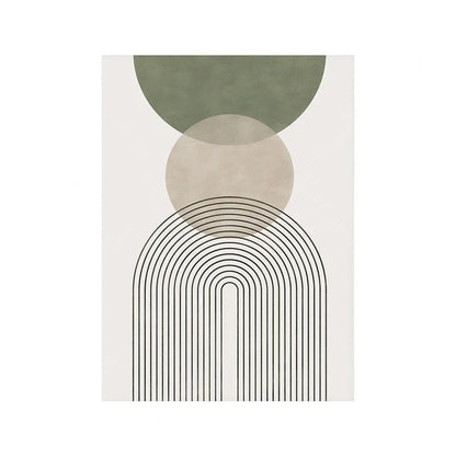 Sage Green Beige Minimalist Abstract Botanical Wall Art Fine Art Canvas Prints Pictures For Living Room Dining Room Nordic Home Decor | Bowlift