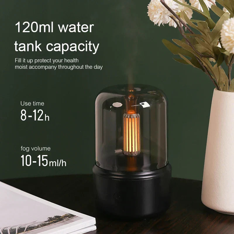 Retro Aroma Diffuser with Night Light – USB Humidifier for Essential Oils for Home and Office