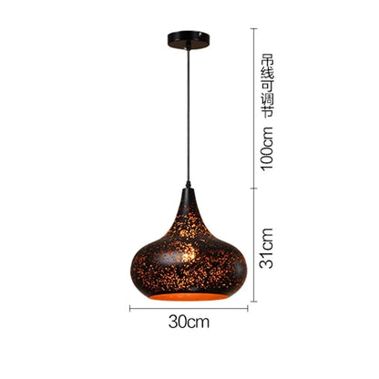 Skanto | Vintage Iron Pendant Lamp in Scandinavian Retro Loft Style