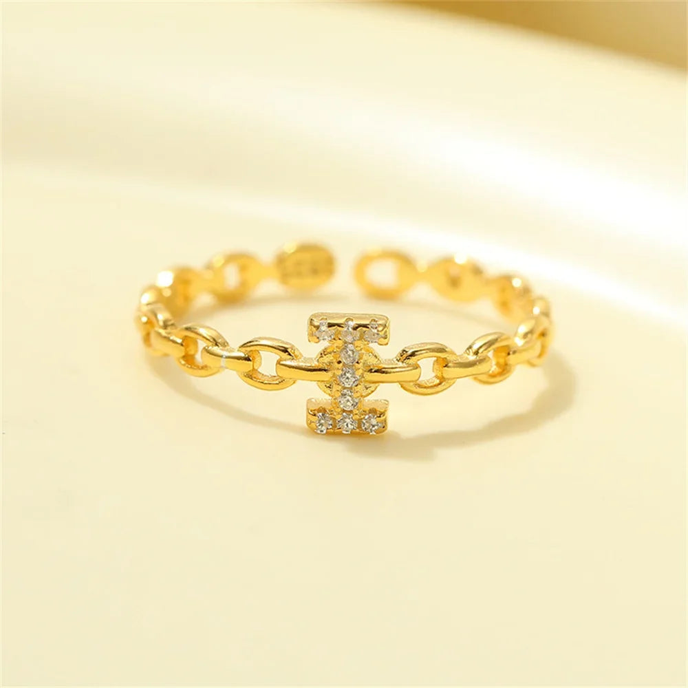BowLift | Dainty Diamond Letter Initial Ring