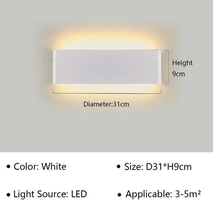 BowLift | LumiEra Modern LED Wall Lamp | Stylish Design | Warm White Light for Bedroom, Hallway & Bathroom