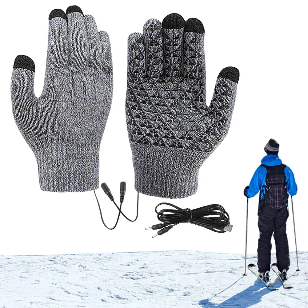 Skanto | FROSTIQ Heated Gloves | USB Charging | Touchscreen & Grip | Winter Thermal Gloves for Outdoors & Cycling