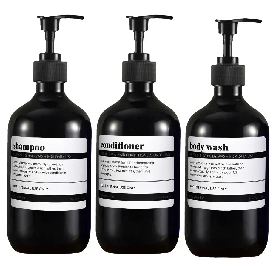 AmberLux 3-Piece Refillable Dispenser Set Skanto
