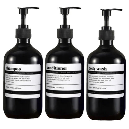AmberLux 3-Piece Refillable Dispenser Set Skanto