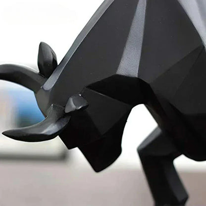BowLift | ToroArte Bull Sculpture | Nordic Design | Resin Figure Modern | 35 cm / 26 cm