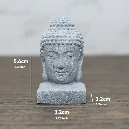 Skanto Skanto | Small Buddha Stone Statue Buddhist Monk Tibetan Buddhism Figures Zen Garden Ornament Meditation Home Aquarium Decoration