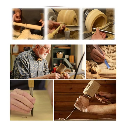 Skanto | 12-Piece Wood Carving Knife and Chisel Set for Detailed Woodworking