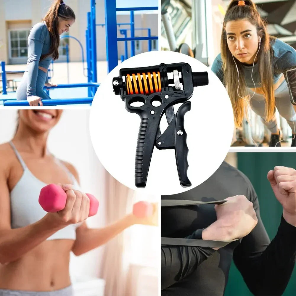 Adjustable 5-165kg Heavy Hand Grip Strengthener - Finger Expander for Arm, Wrist, and Forearm Training