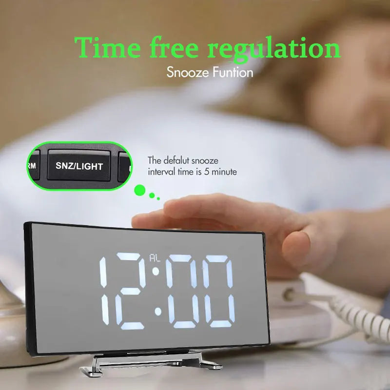Skanto | Curved Screen Digital Alarm Clock