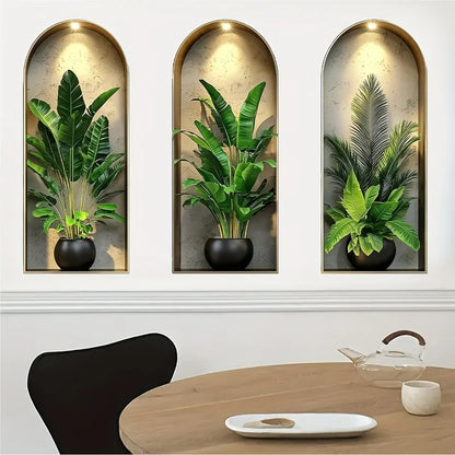 BowLift | Verdeco wall stickers | wall sticker plants 3D | watercolor look | self-adhesive & residue-free | living & bedroom decor