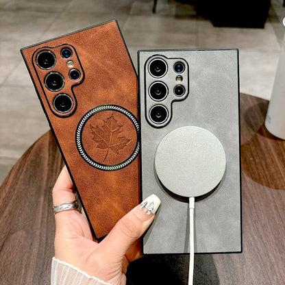 Sandsberg | Leather Samsung Galaxy Magnetic Wireless Charging Case