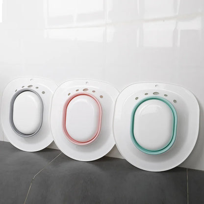 Skanto | Hemorrhoid Sitz Bath for Postpartum & Pregnant Women - Foldable, Hanging, Large Volume Private Care Solution