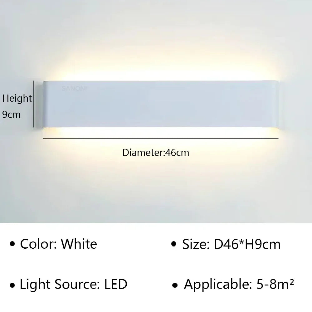 BowLift | LumiEra Modern LED Wall Lamp | Stylish Design | Warm White Light for Bedroom, Hallway & Bathroom