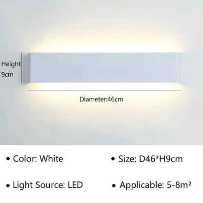 BowLift | LumiEra Modern LED Wall Lamp | Stylish Design | Warm White Light for Bedroom, Hallway & Bathroom
