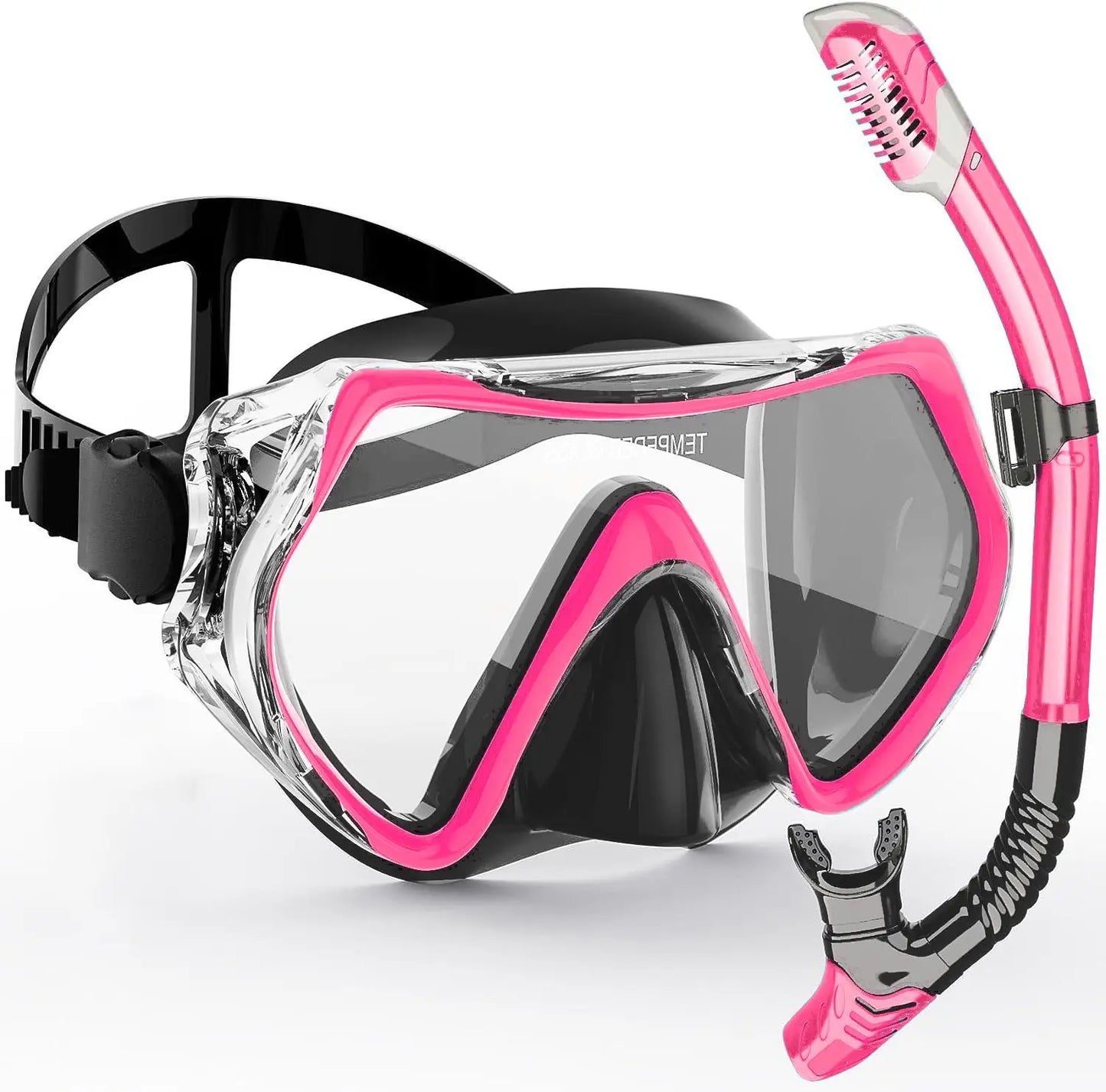 Skanto | AquaVision Adult Snorkel Mask Set | Anti-Fog & Impact Resistant | Silicone Skirt & Dry Snorkel | 180° Field of View